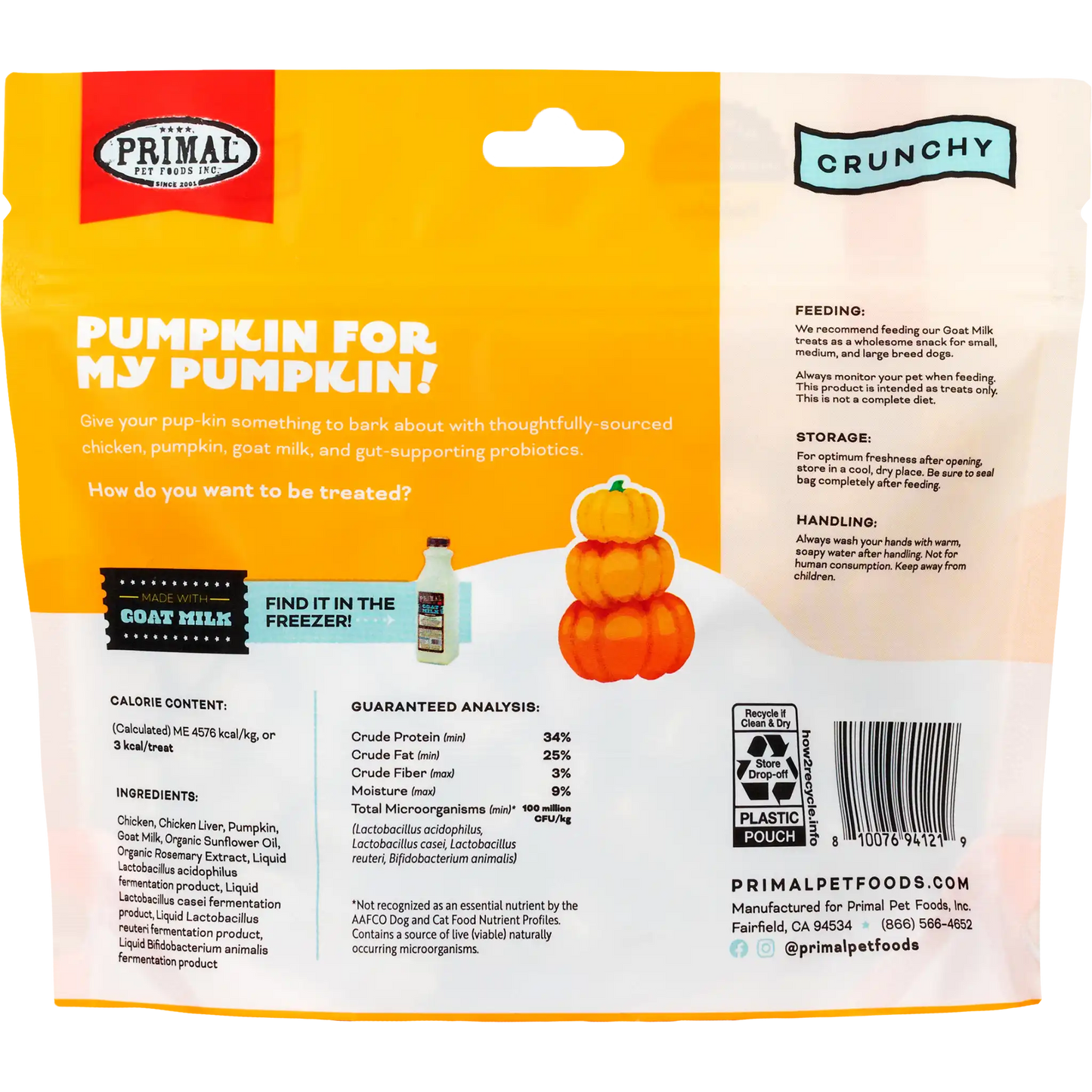 Freeze-Dried Raw Dog Treats <br> Pumpkin for My Pumpkin