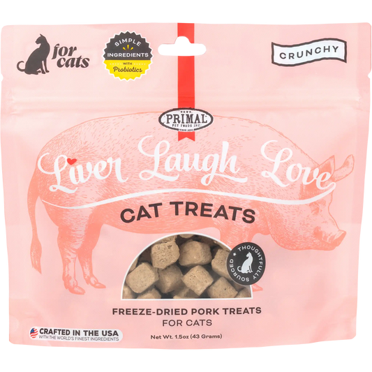 Liver Laugh Love Freeze-Dried Treats for Cats <br> Pork Liver Recipe