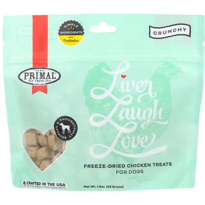 Liver Laugh Love Freeze-Dried Treats for Dogs <br> Chicken Liver Recipe