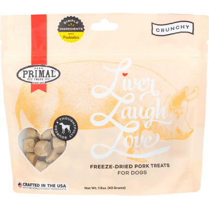 Liver Laugh Love Freeze-Dried Treats for Dogs <br>Pork Liver Recipe