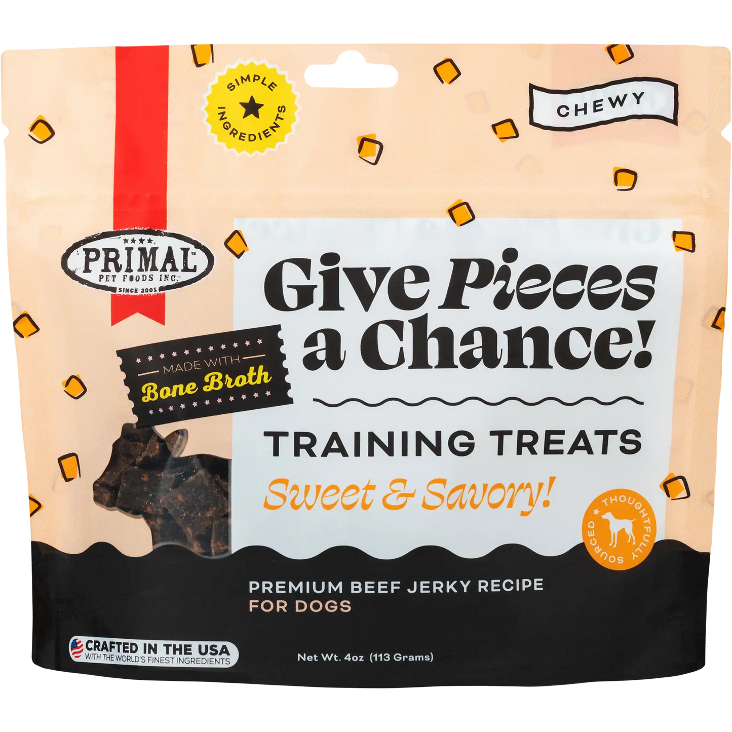 Give Pieces a Chance Jerky Treats for Dogs <br> Beef Recipe