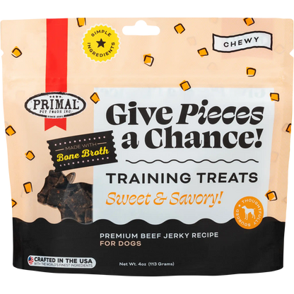 Give Pieces a Chance Jerky Treats for Dogs <br> Beef Recipe