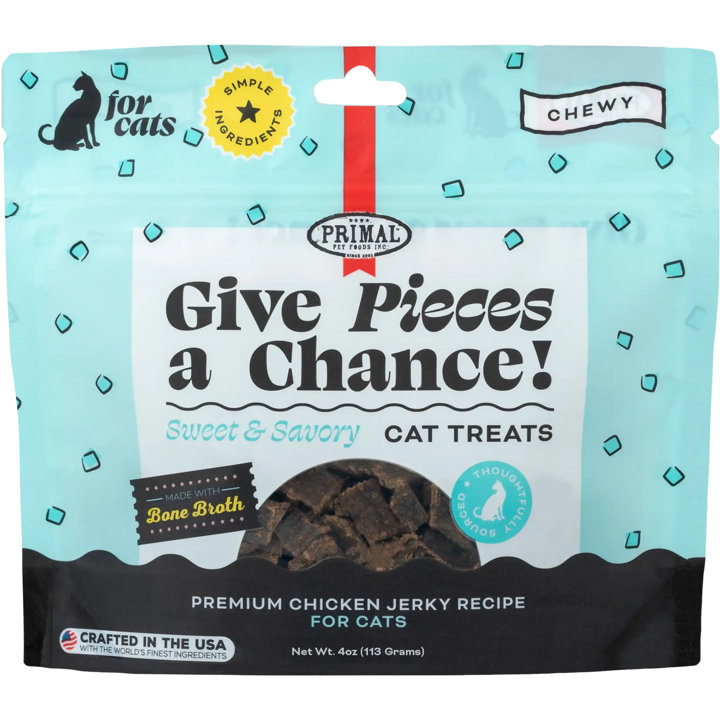 Give Pieces a Chance Jerky Treats for Cats <br> Chicken Recipe