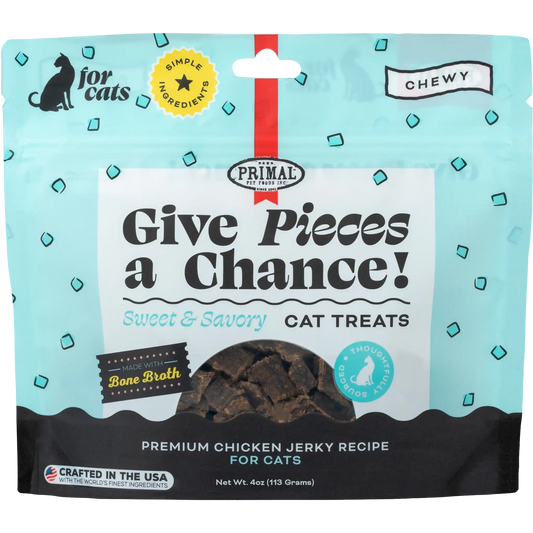 Give Pieces a Chance Jerky Treats for Cats <br> Chicken Recipe