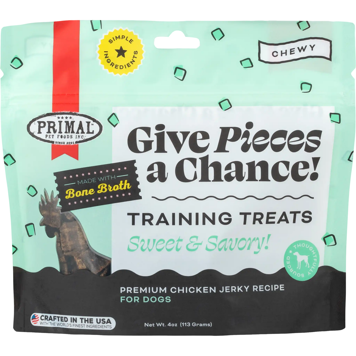 Give Pieces a Chance Jerky Treats for Dogs <br> Chicken Recipe