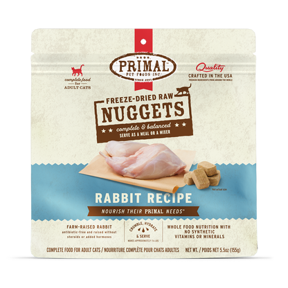 Freeze-Dried Raw Nuggets Cat Food - Rabbit Recipe