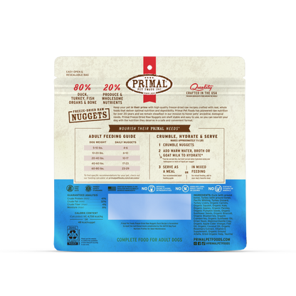 Freeze-Dried Raw Nuggets Dog Food - Duck Recipe