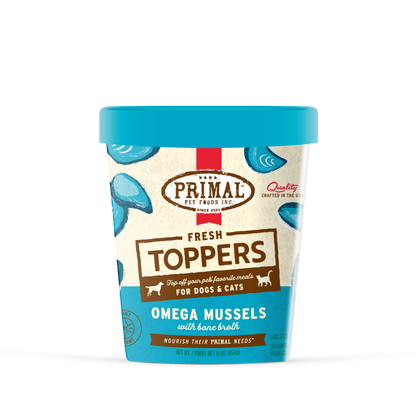 Fresh Toppers for Cat & Dog Food - Omega Mussels Recipe