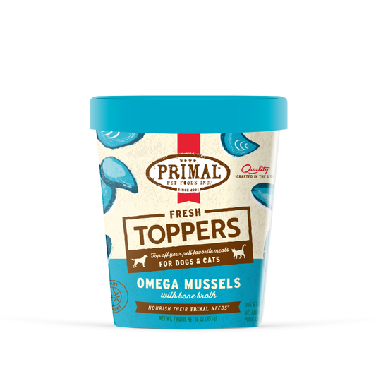 Fresh Toppers for Cat & Dog Food - Omega Mussels Recipe