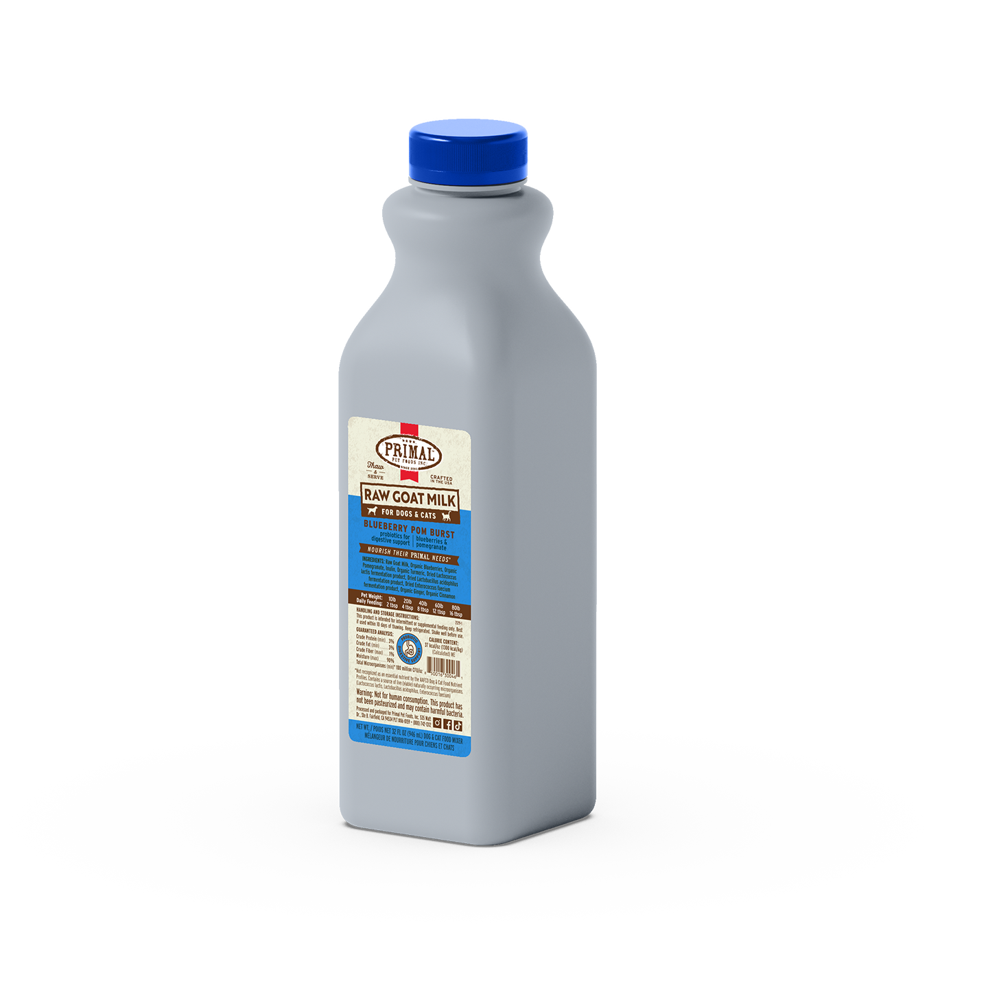Raw Goat Milk for Cats & Dogs - Blueberry Pom Burst Recipe