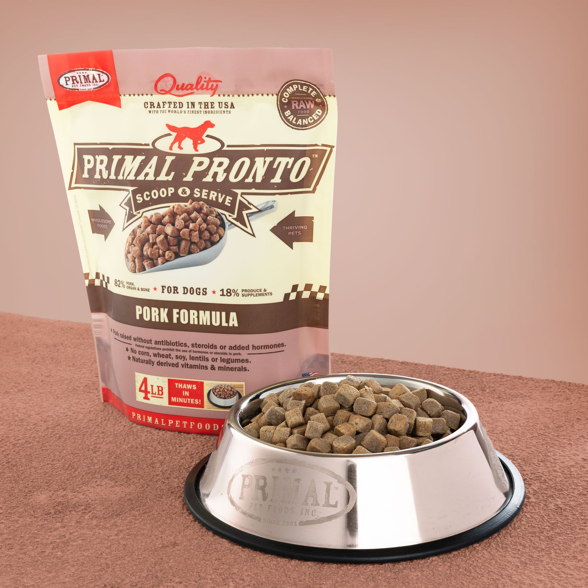 Canine Raw Frozen Pronto Pork Primal Pet Foods